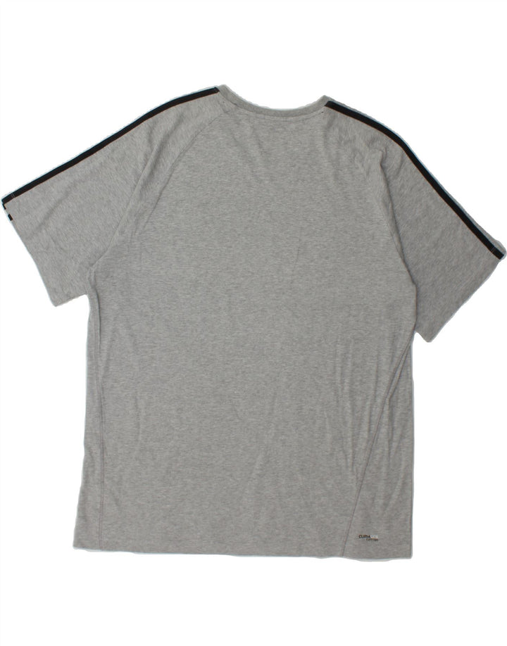 ADIDAS Mens Clima 365 T-Shirt Top XL Grey Cotton Vintage Adidas and Second-Hand Adidas from Messina Hembry 