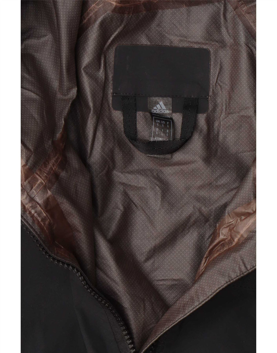 Adidas Mens Hooded Rain Jacket UK 40 Grande Preto Geométrico