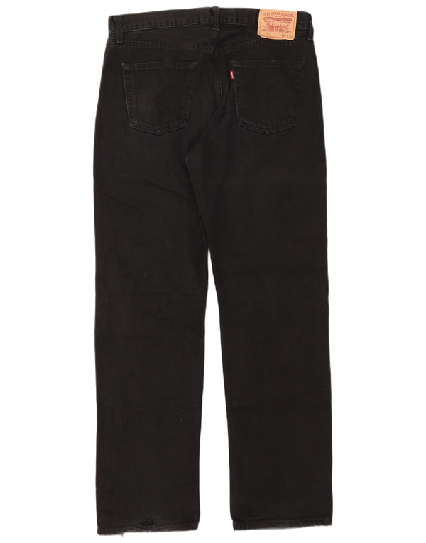 Calça jeans masculina Levi's 751 Straight W34 L32 algodão preto