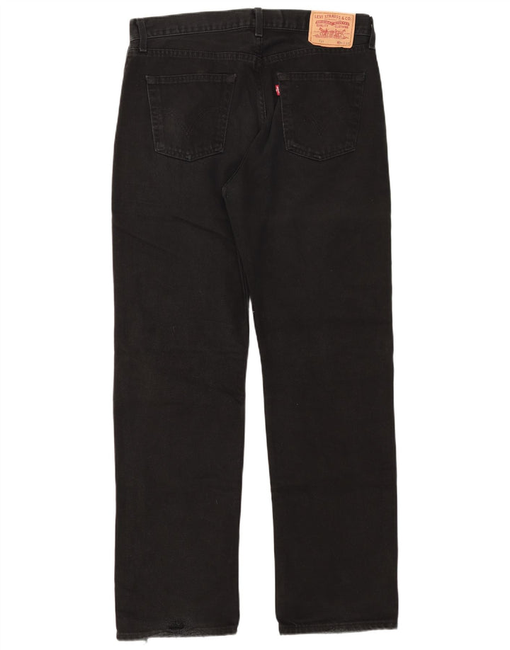 Calça jeans masculina Levi's 751 Straight W34 L32 algodão preto