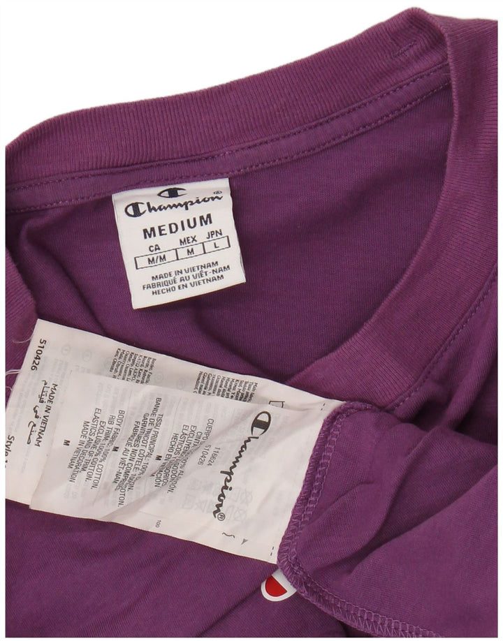 Camiseta feminina com estampa CHAMPION UK 14 algodão roxo médio