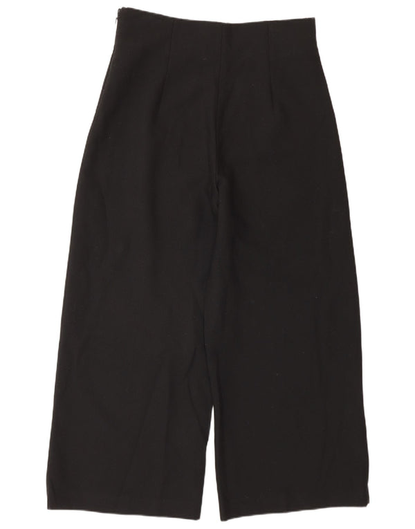 Calça feminina Zara cintura alta solta corte médio W28 L25 preta