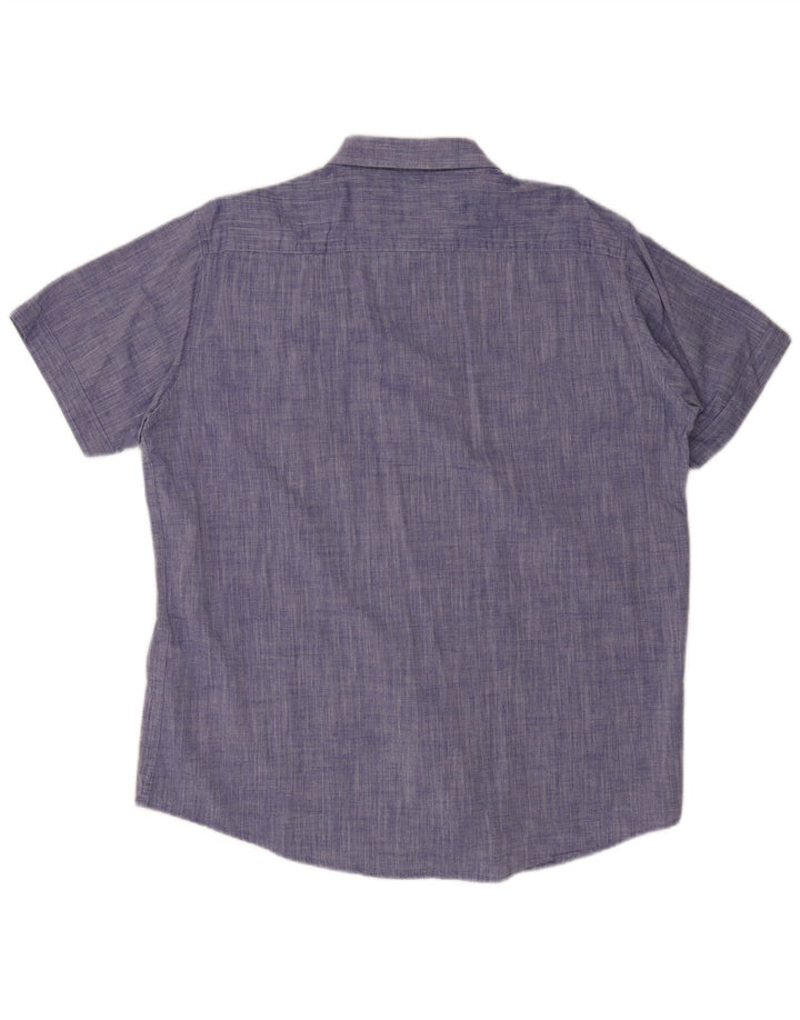 Camisa masculina Carrera manga curta regular fit 2XL algodão azul