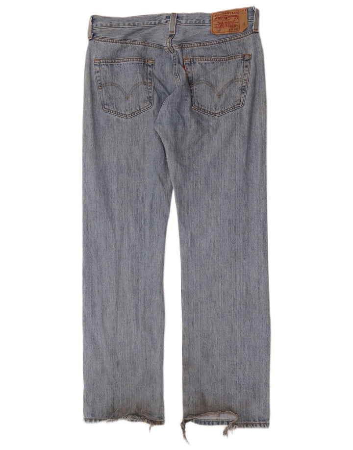 Jeans retos masculinos Levi's W34 L32 algodão azul