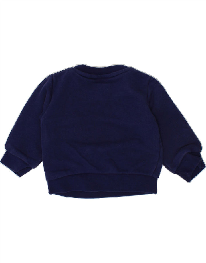 ADIDAS Baby Boys Graphic Sweatshirt Jumper 3-6 Months Navy Blue Cotton Vintage Adidas and Second-Hand Adidas from Messina Hembry 
