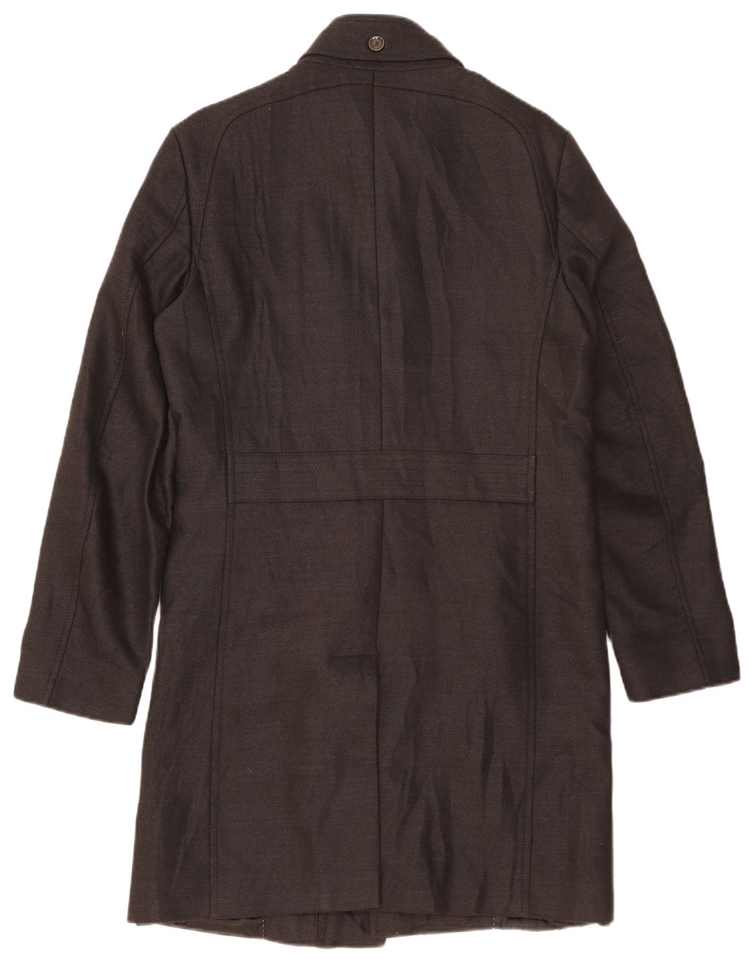 Zara Mens Trench Coat UK 38 Médio Preto
