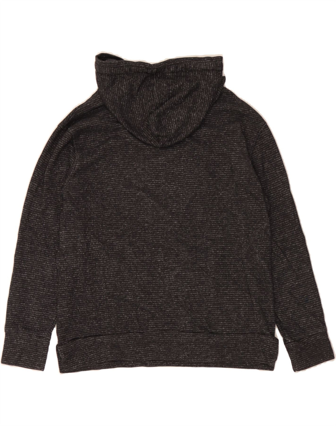 CHAMPION Womens Hoodie Jumper UK 14 Medium Black Pinstripe Cotton Vintage Champion and Second-Hand Champion from Messina Hembry 