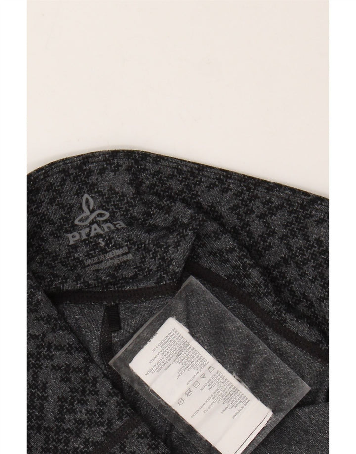 Leggings femininos PRANA Reino Unido 8 nylon geométrico cinza pequeno