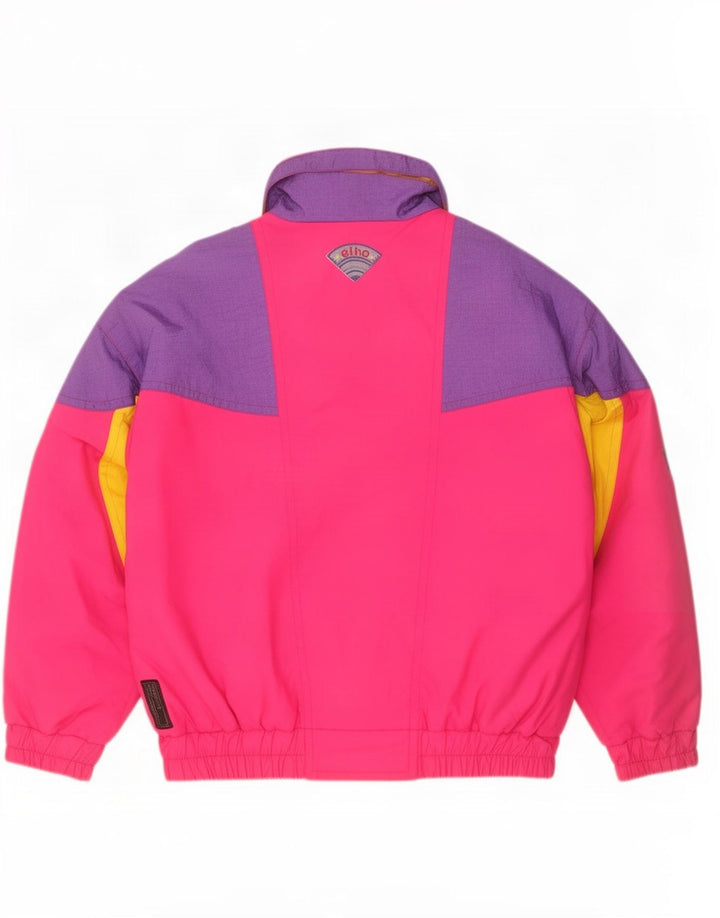Jaqueta de esqui masculina Elho Loose Fit IT 48 poliéster colorblock rosa médio