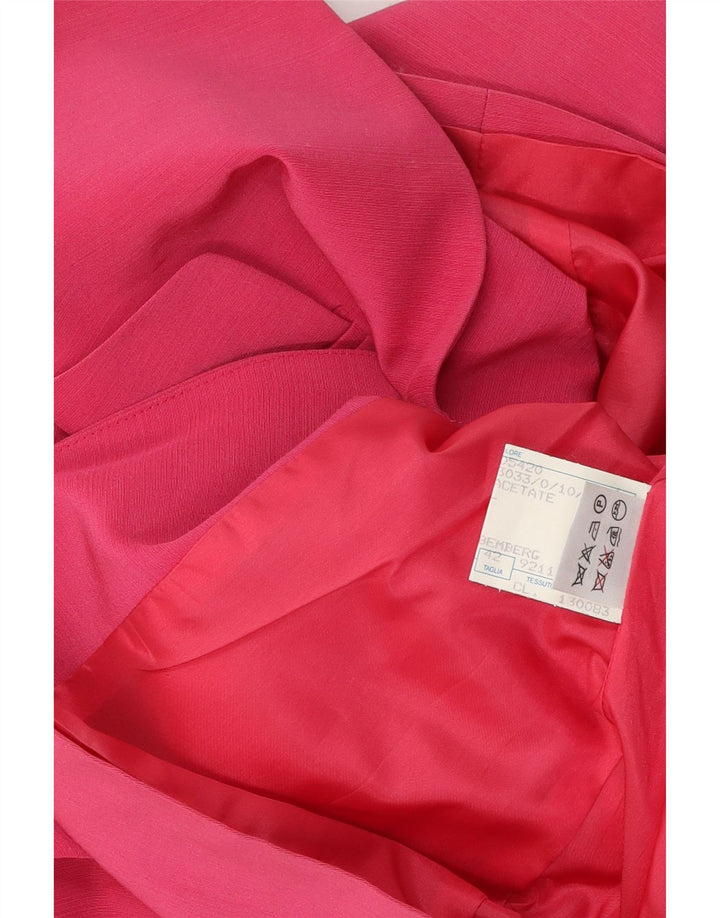 Jaqueta blazer feminina vintage com 4 botões IT 42 acetato rosa médio