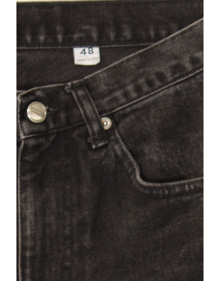 REPORTER Mens Straight Jeans W48 L29 Black Cotton Vintage Reporter and Second-Hand Reporter from Messina Hembry 