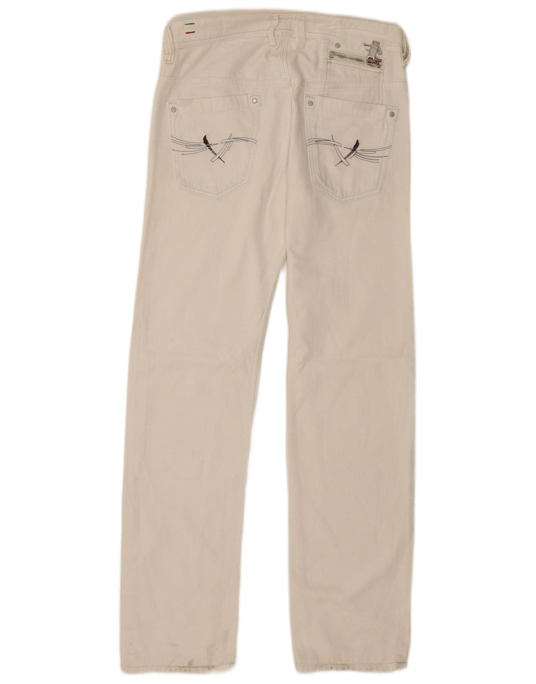 Diesel Mens Onijo Straight Jeans W29 L34 Algodão Branco