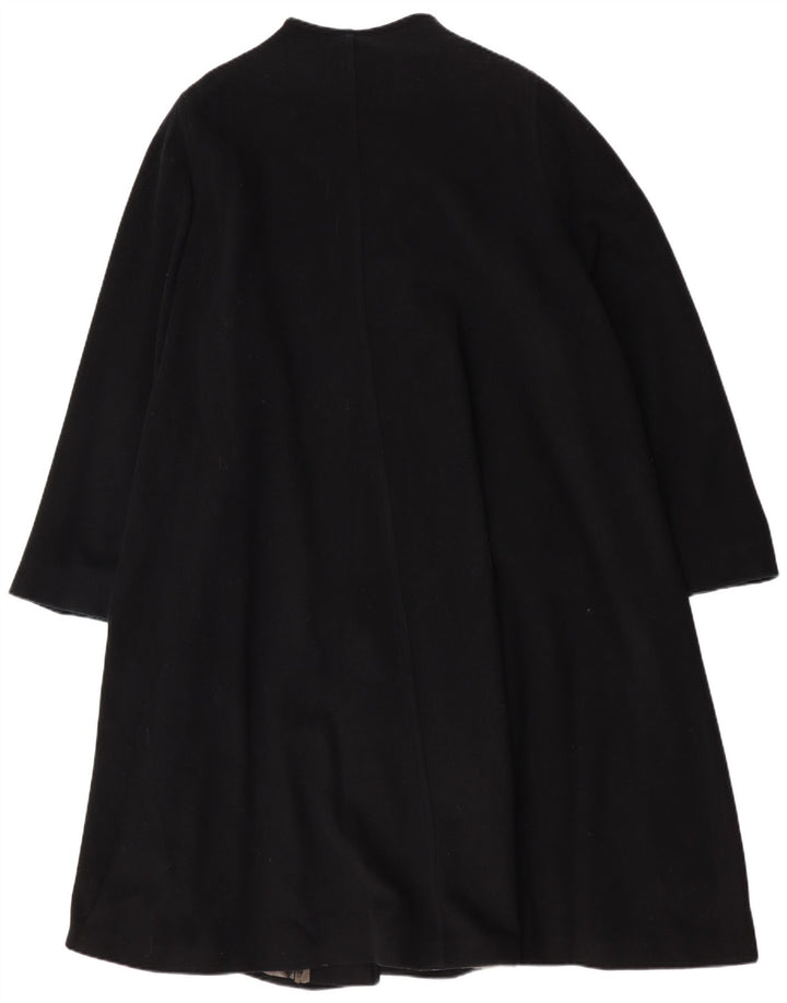 LADY H. Sobretudo feminino oversized IT 49 XL lã de cordeiro preta