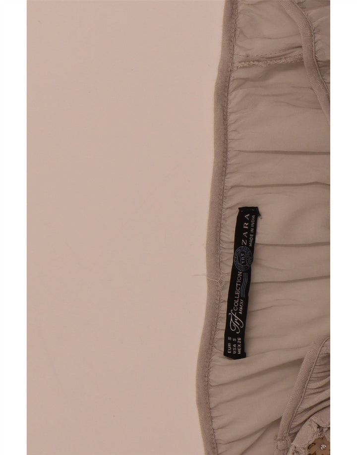 Blusa feminina ZARA UK 10 pequena cinza