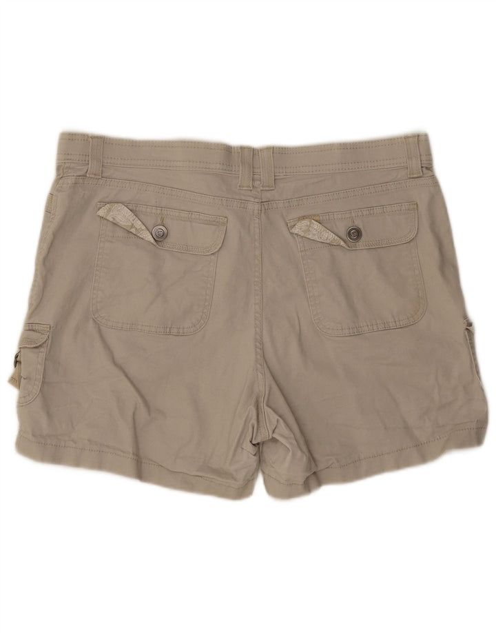 Shorts cargo feminino de cintura alta LEE US 18 2XL W38 algodão bege