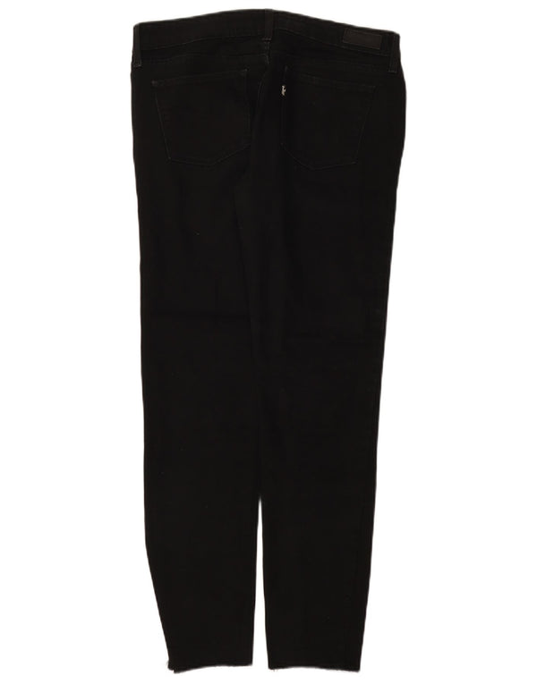 Calça jeans feminina Levi's ligeiramente curvilínea W28 L28 preta