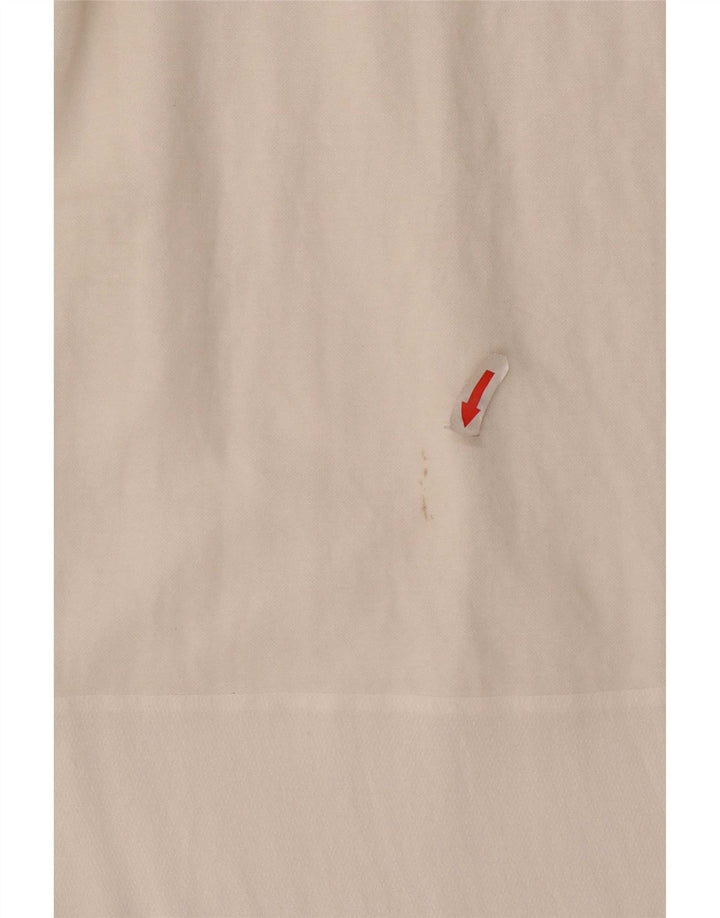 Blusa feminina de manga comprida Massimo Dutti UK 10 pequena viscose branca