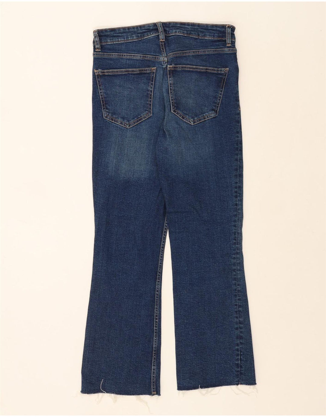 ZARA Womens Crop Bootcut Jeans EU 38 Small W28 L26 Blue