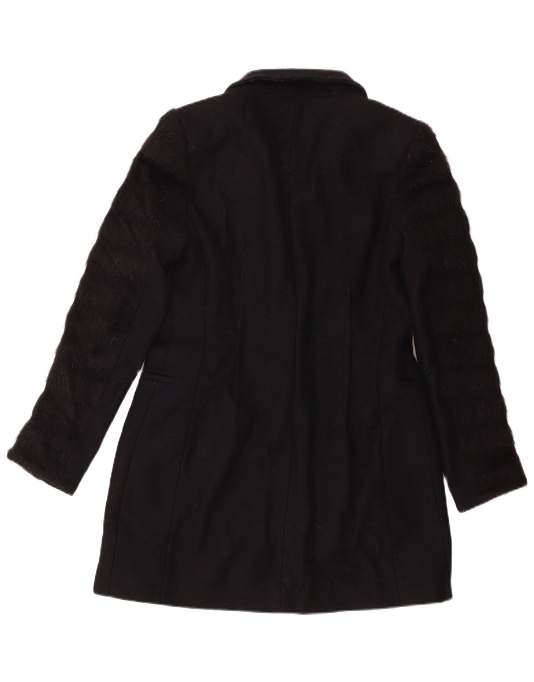 Sobretudo feminino All Saints Reino Unido 10 lã virgem listrada preta pequena