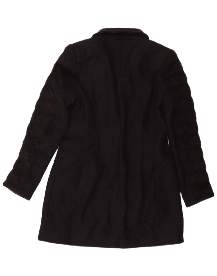 Sobretudo feminino All Saints Reino Unido 10 lã virgem listrada preta pequena