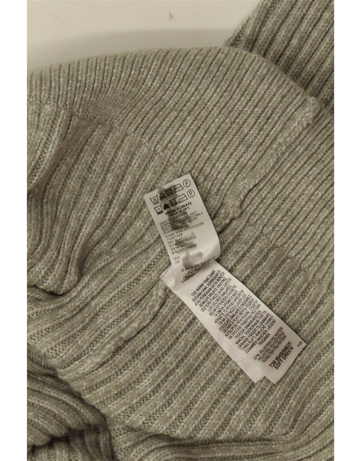 Suéter cardigã feminino Marks & Spencer Reino Unido 16 grande poliéster verde