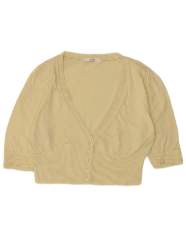 Suéter cardigã feminino Marks & Spencer Reino Unido 10 pequeno amarelo