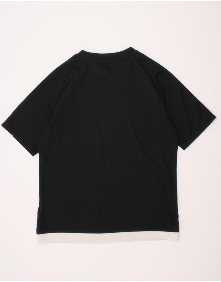 Camiseta Adidas Menino Climalite Top 11-12 Anos Preto Colorblock Poliéster