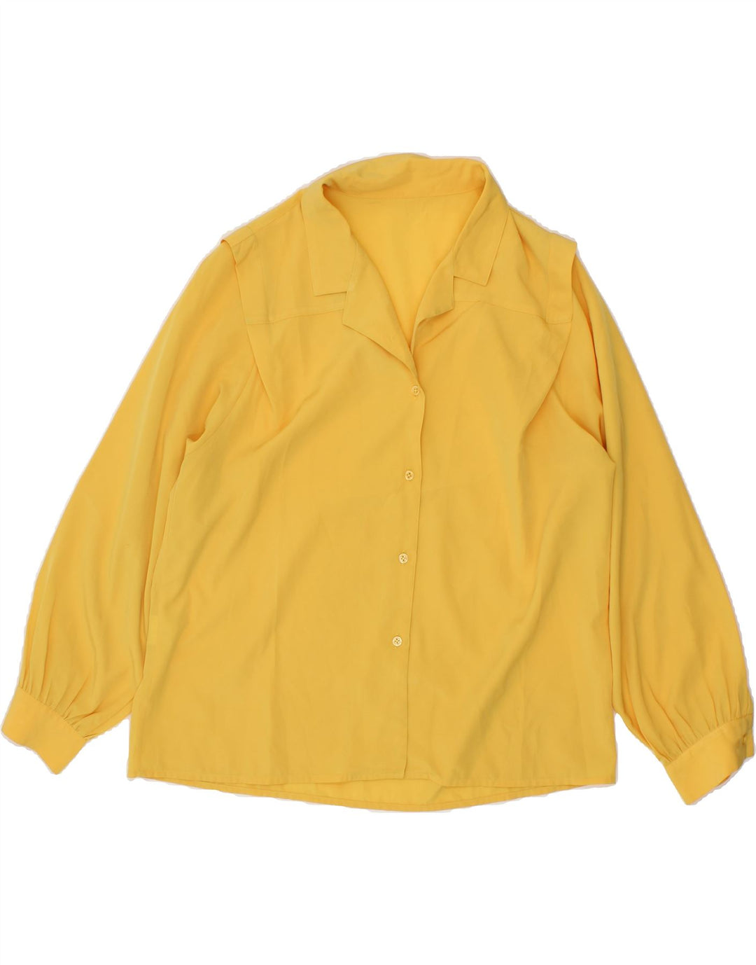 VINTAGE Womens Shirt UK 18 XL Yellow Vintage Vintage and Second-Hand Vintage from Messina Hembry 