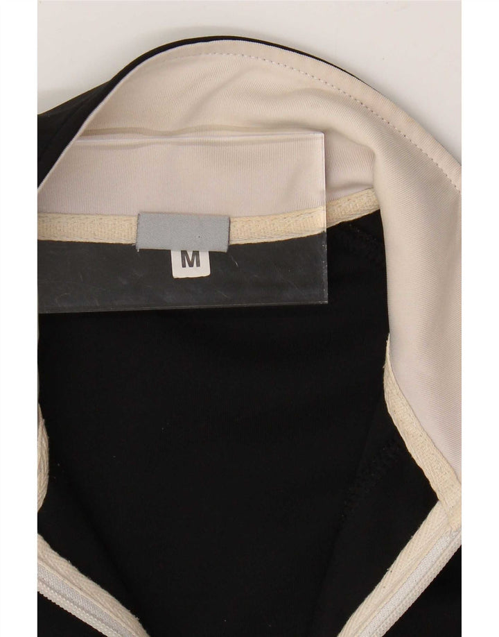 Asics Womens Tracksuit Top Jacket UK 12 Médio Preto Poliéster