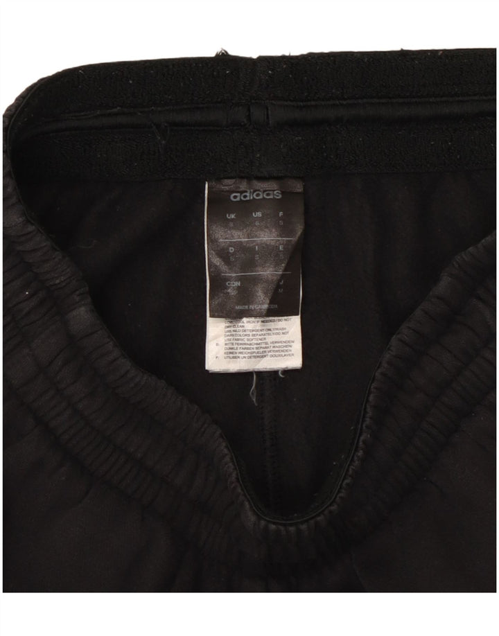 Calças de treino femininas ADIDAS UK 8 pequenas de algodão preto