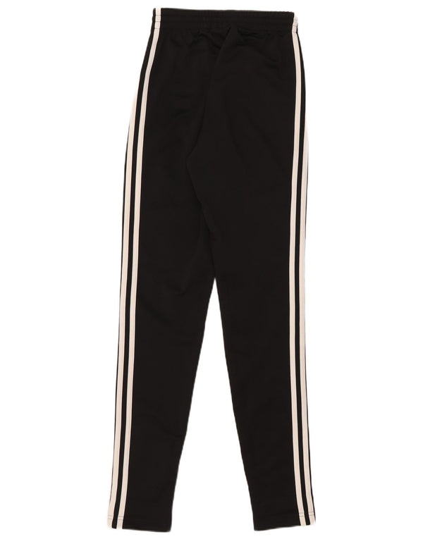 Calças de treino femininas Adidas UK 4 XS poliéster preto