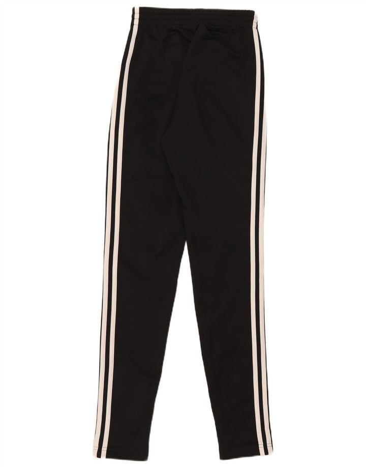 Calças de treino femininas Adidas UK 4 XS poliéster preto