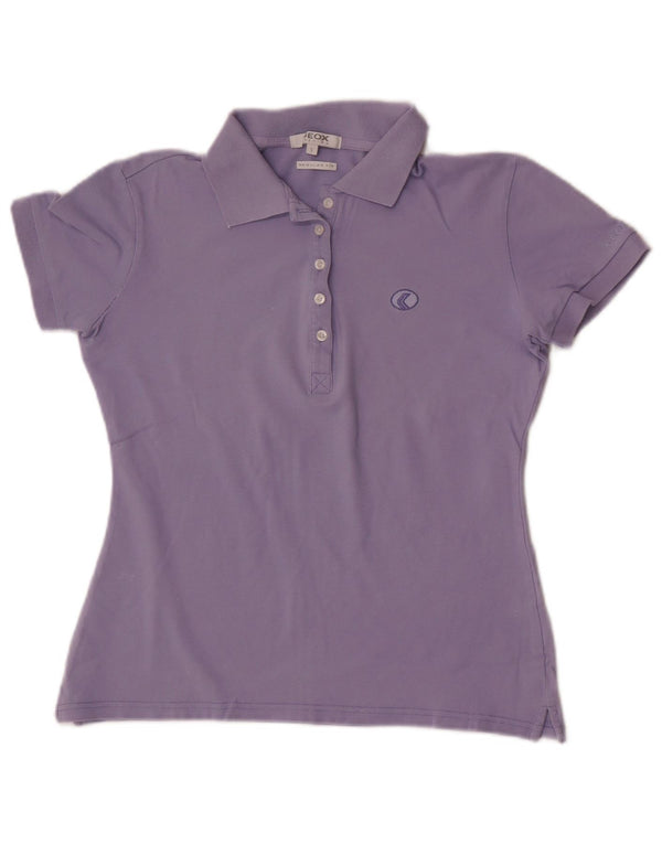 Camisa polo feminina Geox Regular Fit UK 10 pequena roxa