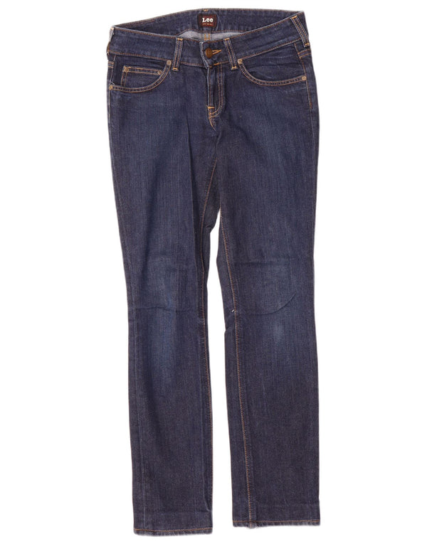 Lee Womens Amy Slim Jeans W27 L30 Azul Marinho Algodão