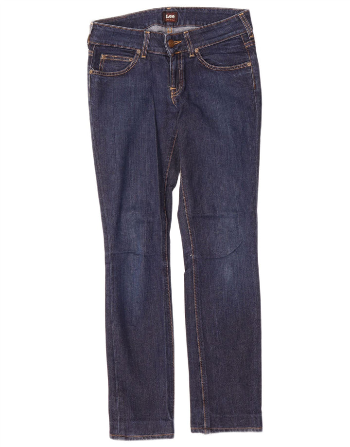 Lee Womens Amy Slim Jeans W27 L30 Azul Marinho Algodão