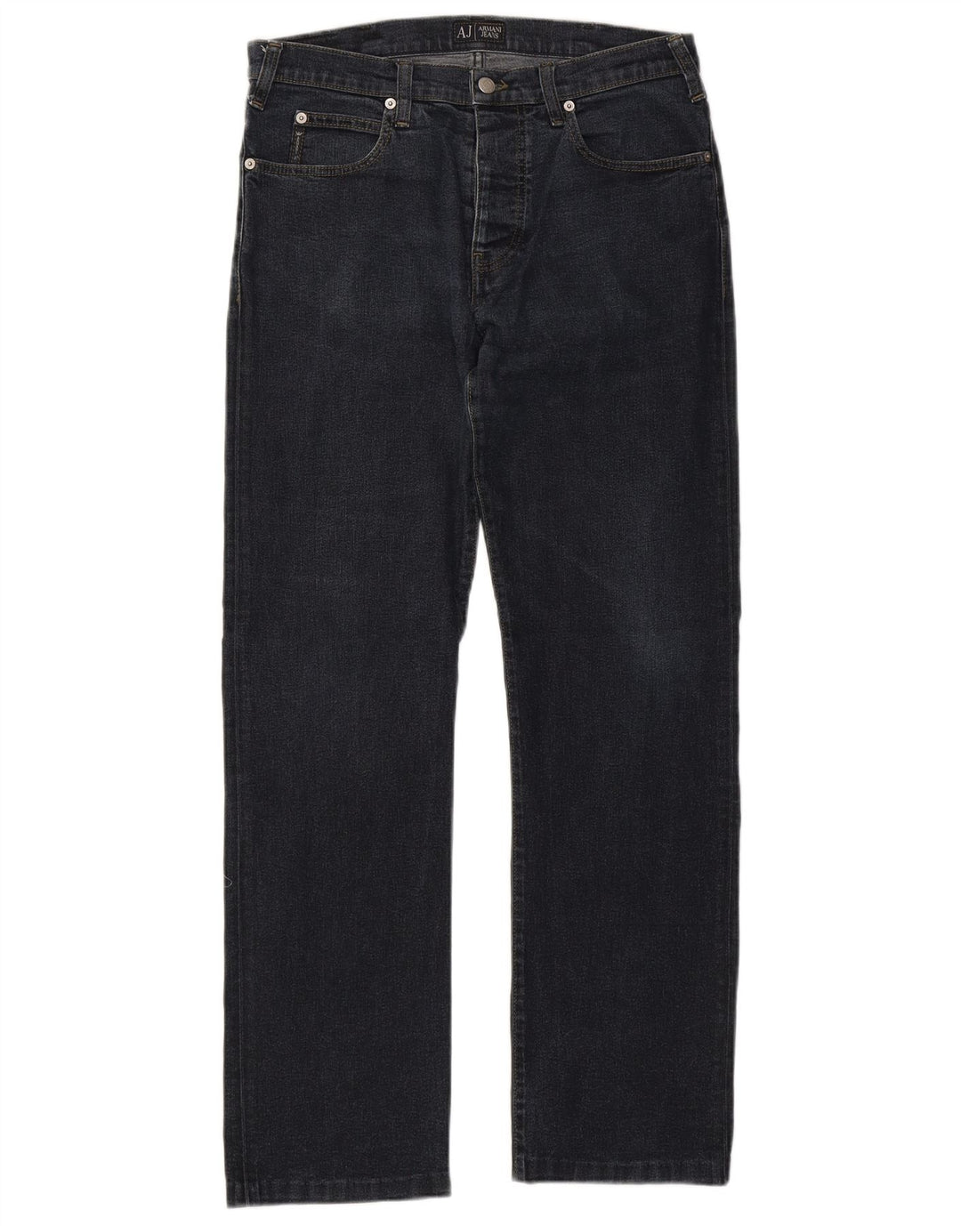 ARMANI Jeans retos femininos W32 L30 algodão azul marinho