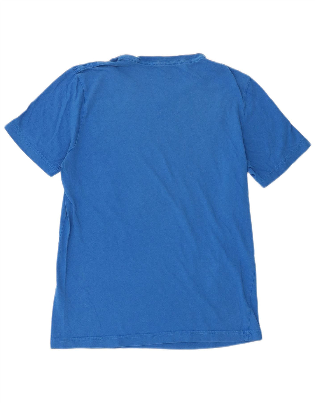 Camiseta masculina Puma Graphic Graphic Top Pequeno Algodão Azul