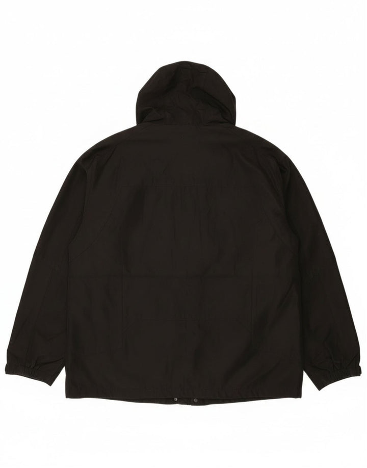 Jaqueta corta-vento masculina Calvin Klein com capuz Reino Unido 40 grande poliéster preto