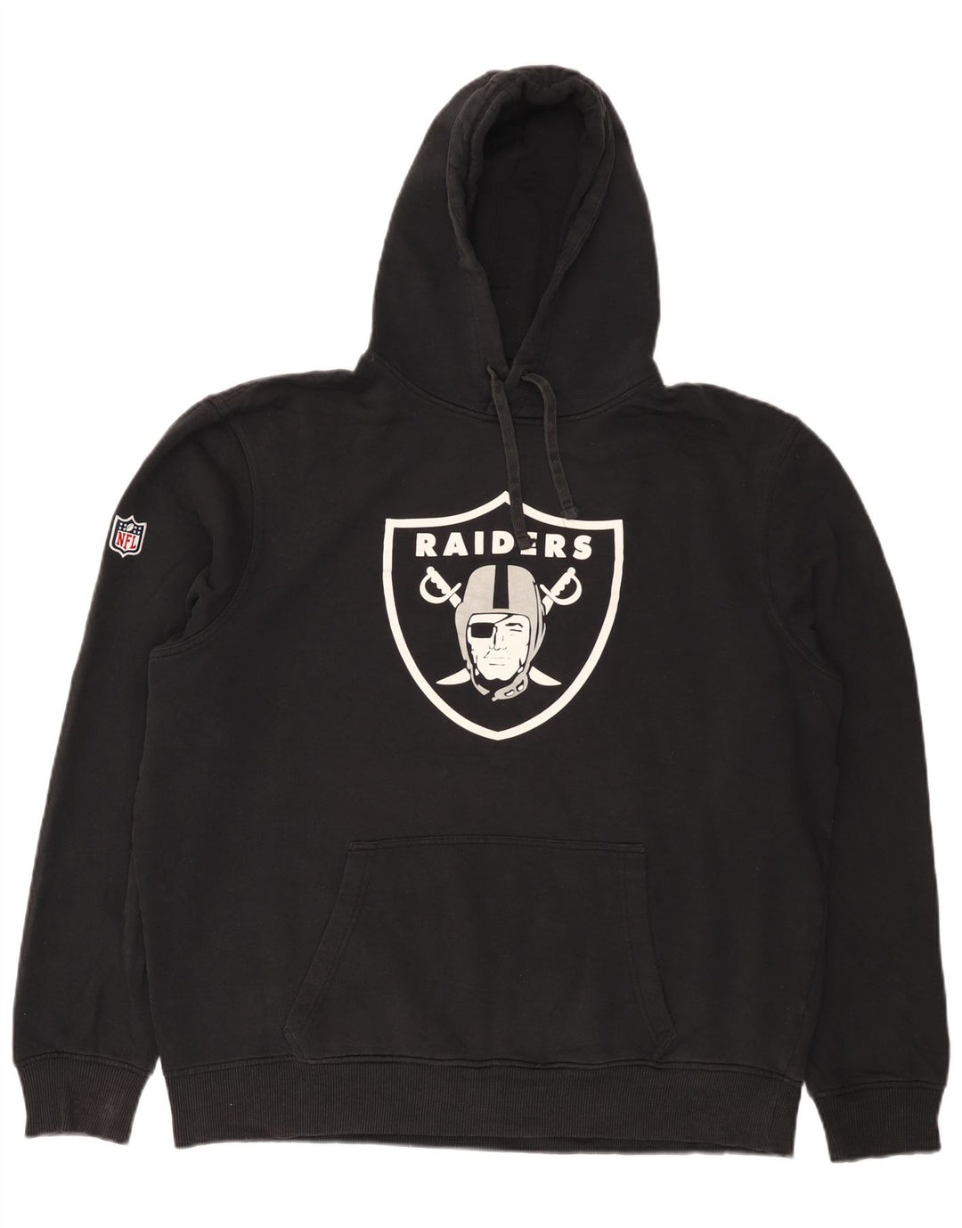 NFL masculino Raiders moletom com capuz gráfico 2XL preto