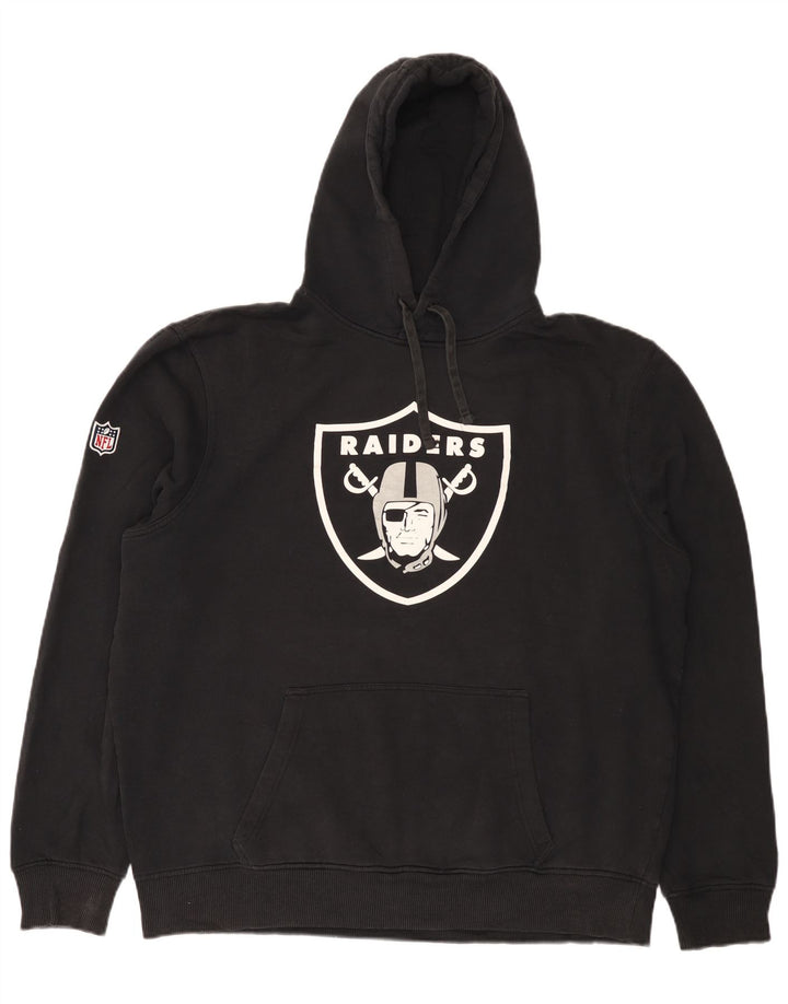 NFL masculino Raiders moletom com capuz gráfico 2XL preto