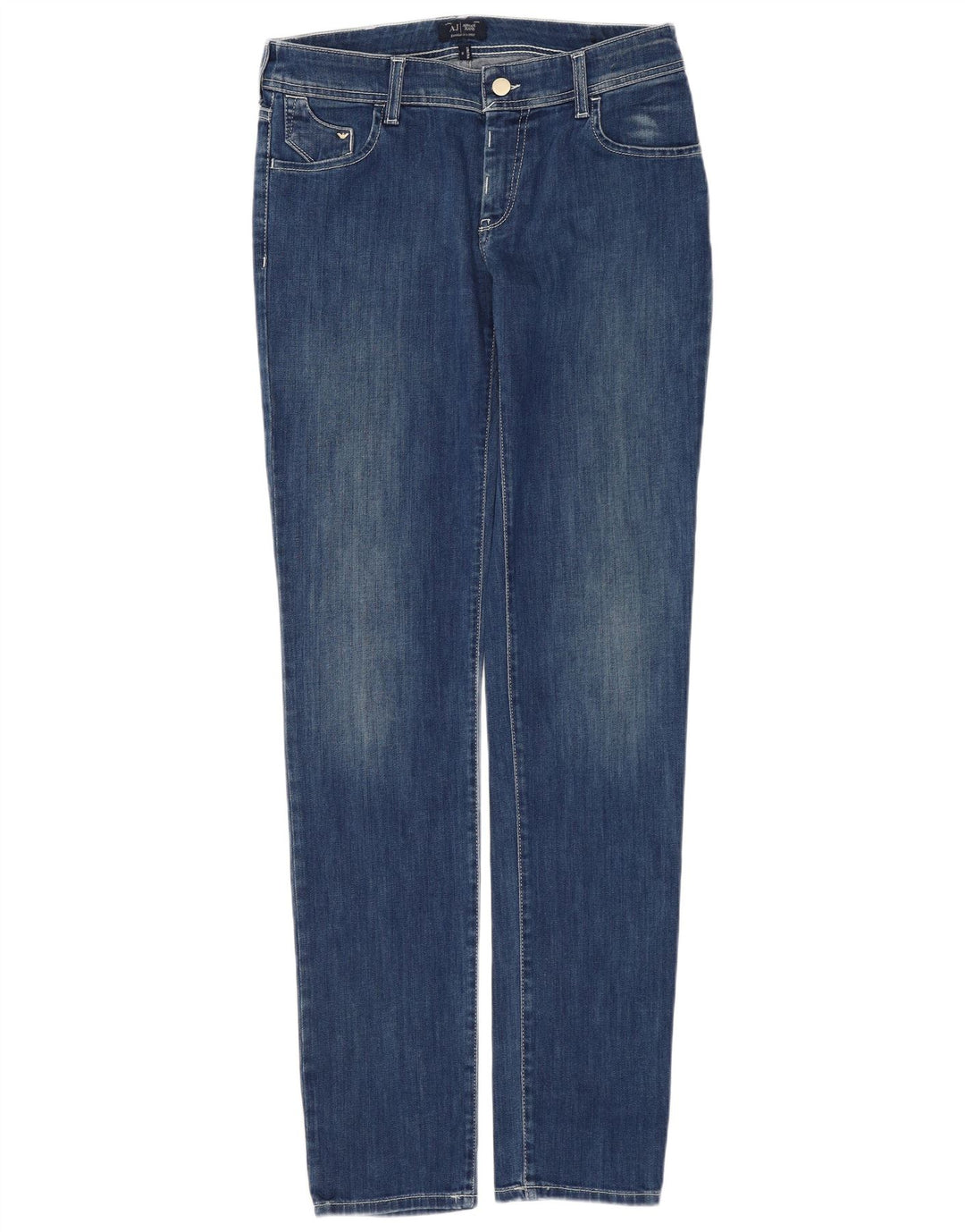 Calça Jeans Slim Feminina Armani W29 L32 Azul Algodão