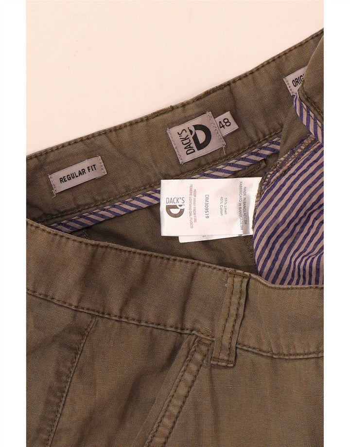 Shorts Chino Masculino Regular Fit da Dack IT 48 Médio W32 Linho Cáqui