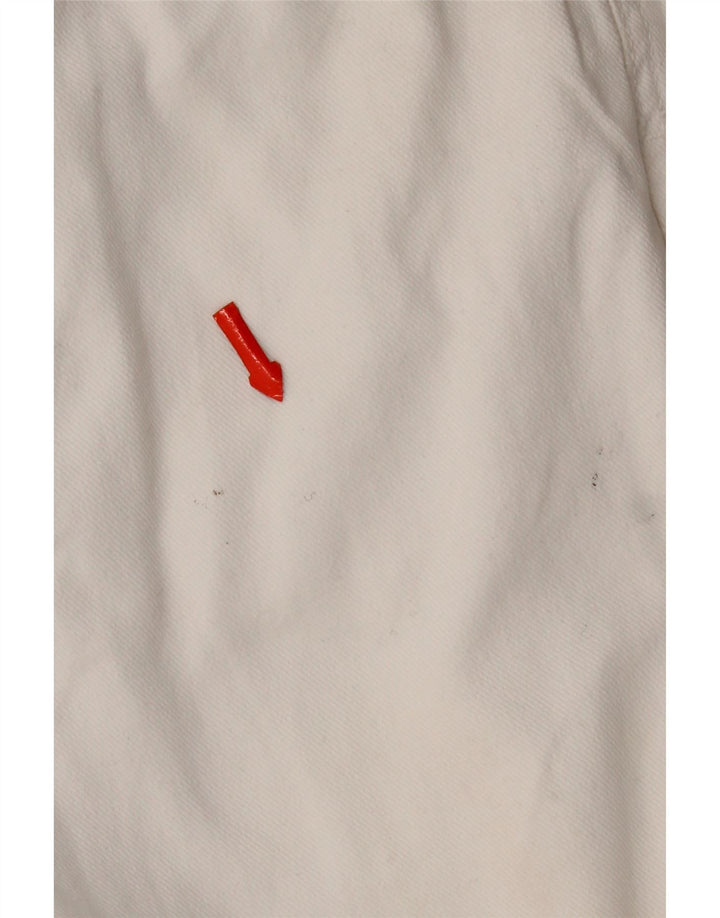 Zara Jeans feminino cortado desgastado UE 38 pequeno W28 L24 algodão branco