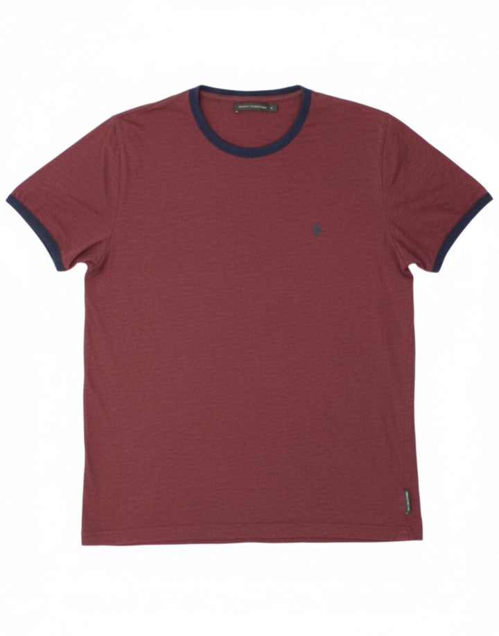 Camiseta masculina FRENCH CONNECTION Top XL algodão Borgonha