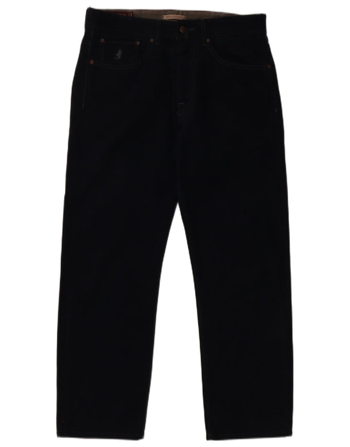 MARLBORO CLASSICS Calça masculina casual de ajuste regular W32 L28 azul marinho