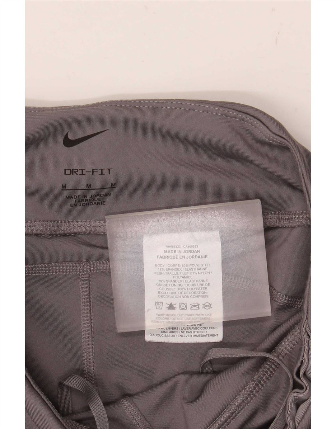 Leggings Nike Dri Fit Crop Feminino UK 12 Poliéster Cinza Médio