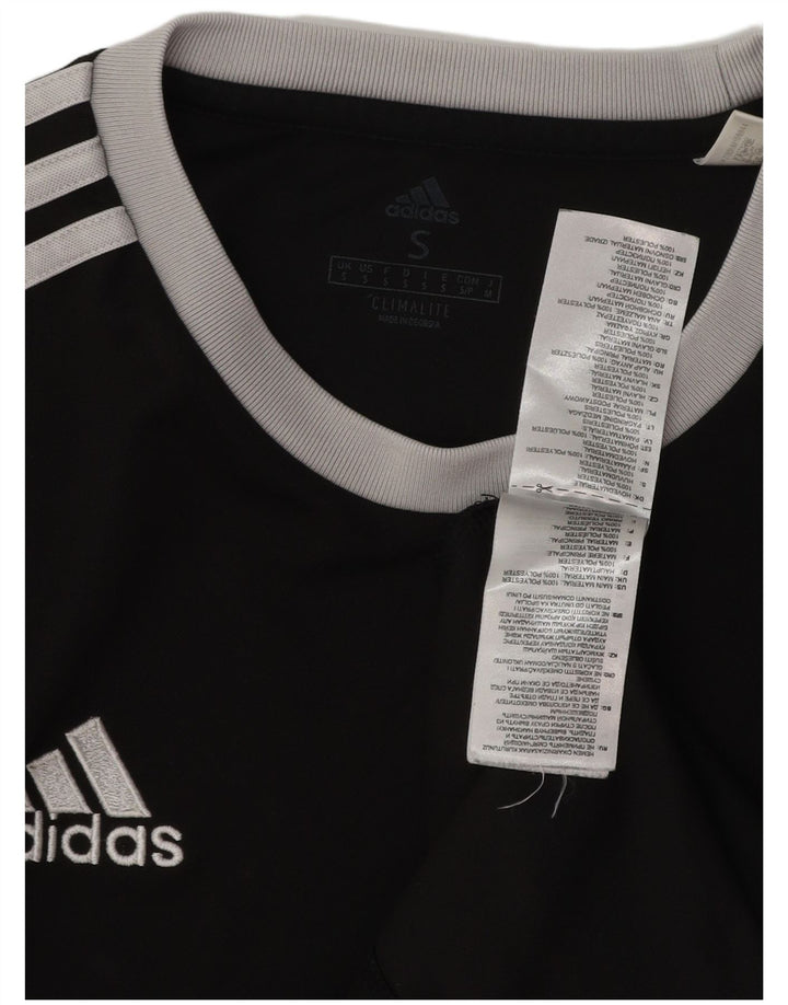 ADIDAS Mens Climalite T-Shirt Top Pequeno Poliéster Preto