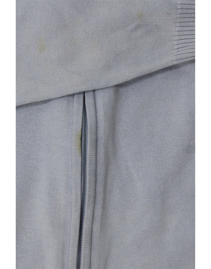 Suéter cardigã masculino Zara grande algodão azul