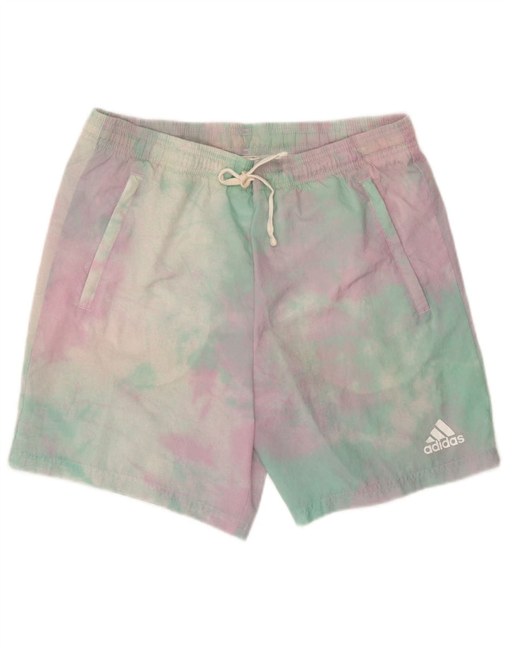 Adidas Mens Sport Shorts Médio Multicolorido Tie Dye Poliéster