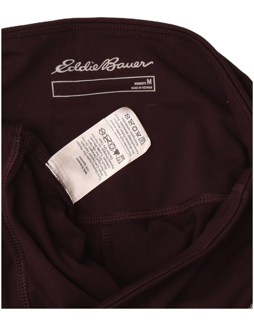 Eddie Bauer Capri Leggings Feminino Reino Unido 12 Médio Borgonha Poliéster